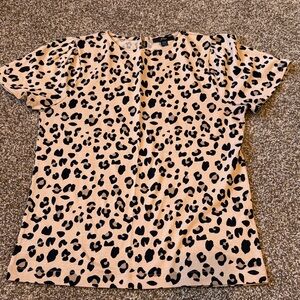 J. Crew Beige light brown Leopard Short Sleeve Tee